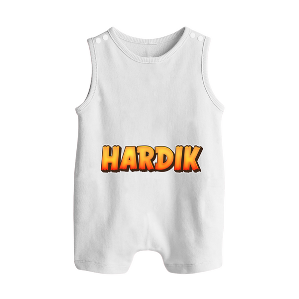 Adorable Name Romper Suit / Sleeveless Romper | The Perfect Personalized Baby Gift - WHITE - 0 - 5 Months Old (Chest 18")