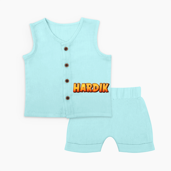 Adorable Name Jabla Set | The Perfect Personalized Baby Gift - BABY BLUE - 0 - 3 Months Old (Chest 9.8")