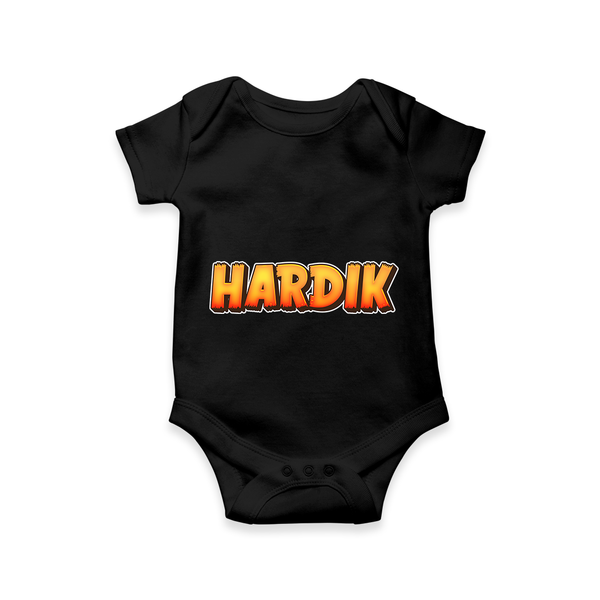 Adorable Name Romper / Onesie | The Perfect Personalized Baby Gift - BLACK - New Born (Chest 14")
