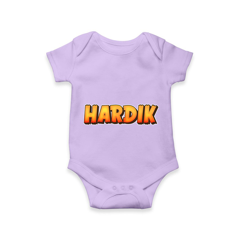 Adorable Name Romper / Onesie | The Perfect Personalized Baby Gift - LILAC - New Born (Chest 14")