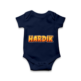Adorable Name Romper / Onesie | The Perfect Personalized Baby Gift - NAVY BLUE - New Born (Chest 14")
