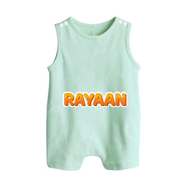 Made for Me Romper Suit / Sleeveless Romper | Personalized with Baby's Name - MINT GREEN - 0 - 5 Months Old (Chest 18")