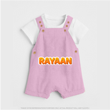 Made for Me Dungaree Set | Personalized with Baby's Name - BABY PINK - 0 - 5 Months Old (Chest 18")