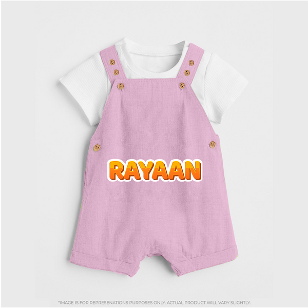 Made for Me Dungaree Set | Personalized with Baby's Name - BABY PINK - 0 - 5 Months Old (Chest 18")
