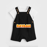 Made for Me Dungaree Set | Personalized with Baby's Name - BLACK - 0 - 5 Months Old (Chest 18")