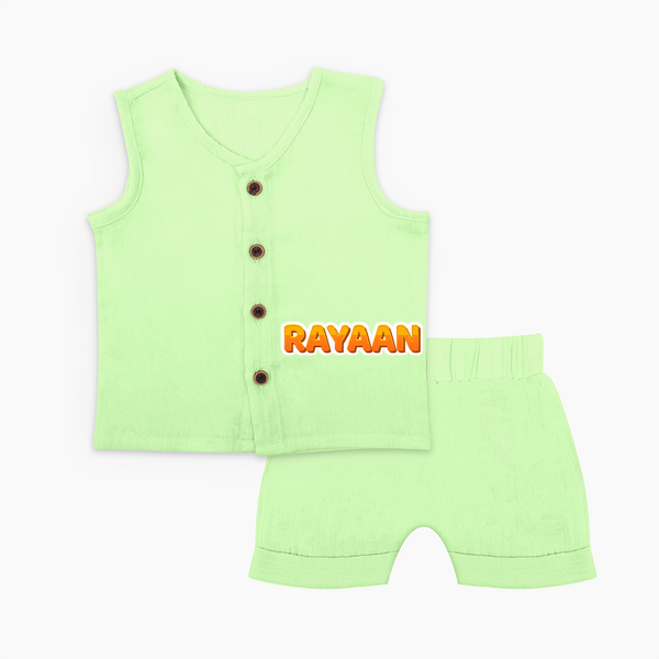 Made for Me Jabla Set | Personalized with Baby's Name - PASTEL GREEN - 0 - 3 Months Old (Chest 9.8")
