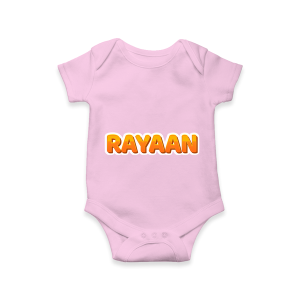 Made for Me Romper / Onesie | Personalized with Baby's Name - BABY PINK - New Born (Chest 14")