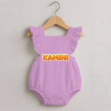 Made for Me Romper Frock | Personalized with Baby's Name - BABY PINK - 0 - 3 Months Old (Chest 19")
