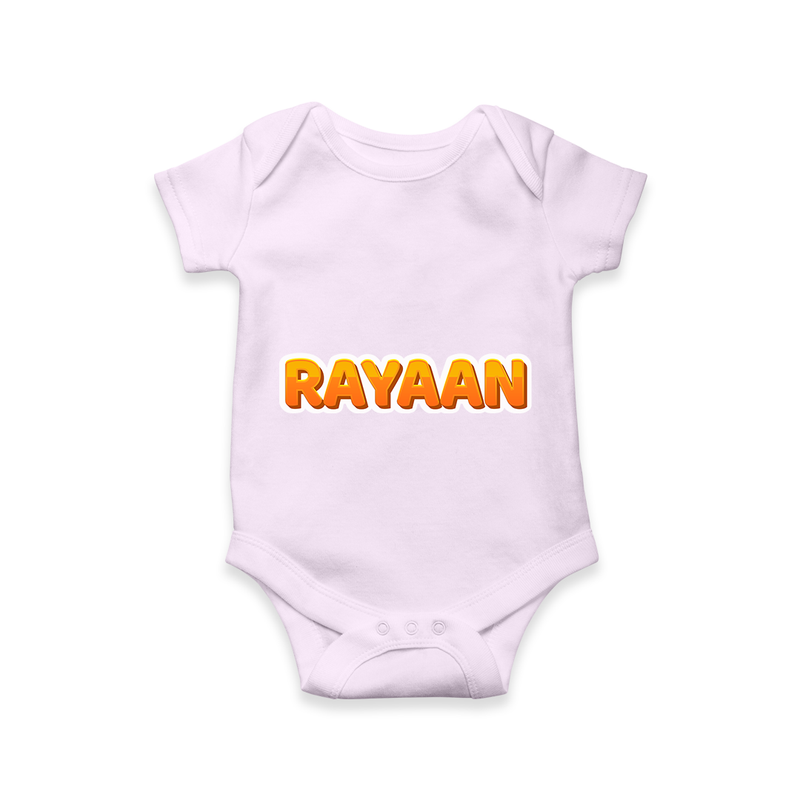 Elegant Baby Name Printed Romper for Babies - LILAC - 0 - 3 Months Old (Chest 16")