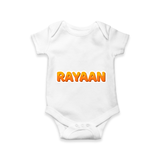 Made for Me Romper / Onesie | Personalized with Baby's Name - WHITE - New Born (Chest 14")