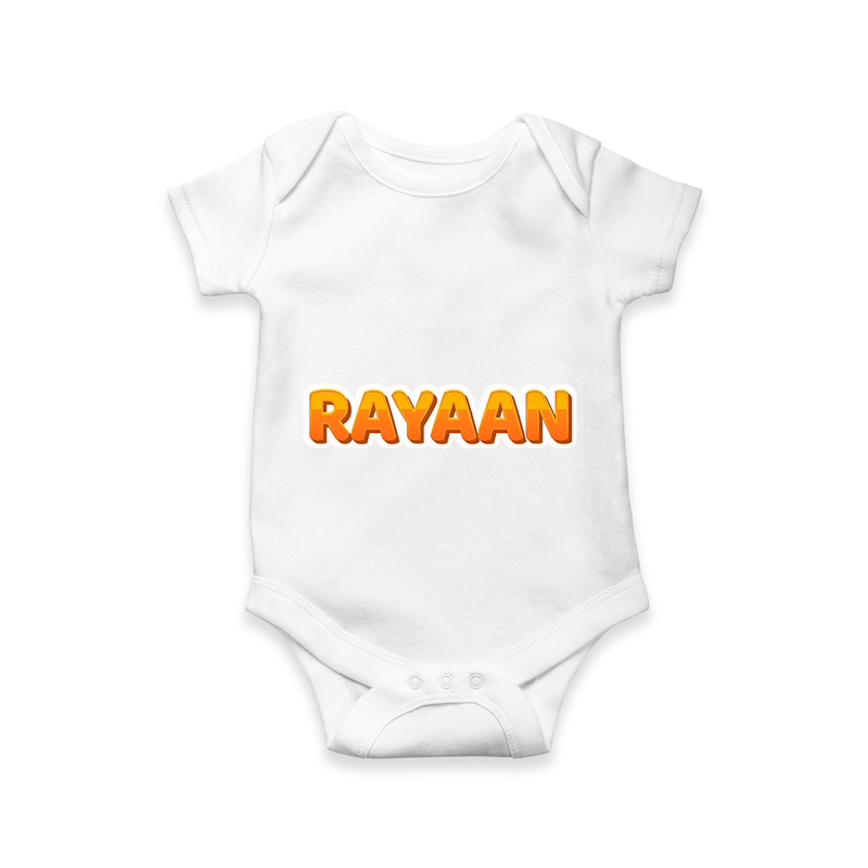 Made for Me Romper / Onesie | Personalized with Baby's Name - WHITE - New Born (Chest 14")
