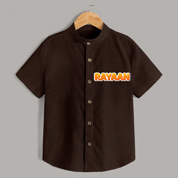 Made for Me Shirt | Personalized with Baby's Name - CHOCOLATE BROWN - 0 - 6 Months Old (Chest 23")