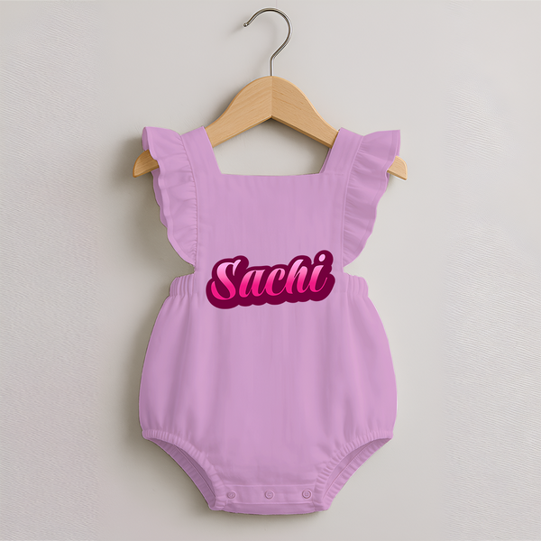 Tiny Name Big Style | Personalized Romper Frock for Babies - BABY PINK - 0 - 3 Months Old (Chest 19")