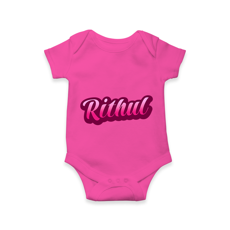 Name-Printed Romper Outfits for Your Little Star - HOT PINK - 0 - 3 Months Old (Chest 16")