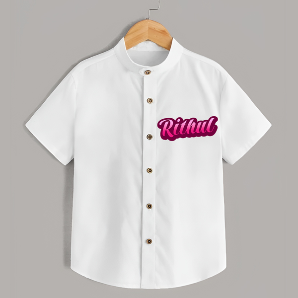 Tiny Name Big Style | Personalized Shirt for Babies - WHITE - 0 - 6 Months Old (Chest 23")