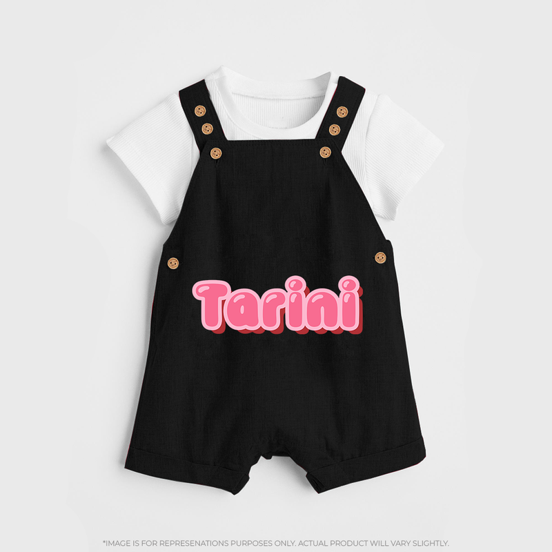 Little Legend Dungaree Set | Featuring Your Baby's Name with Love - BLACK - 0 - 5 Months Old (Chest 18")