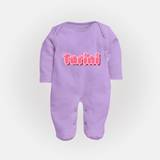 Little Legend Sleep Suit / Full Sleeve Bodysuit | Featuring Your Baby's Name with Love - LILAC - New Born (Chest 7.5")