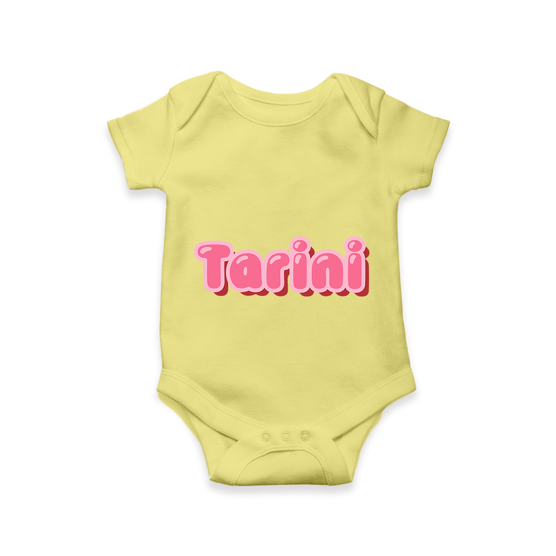 Little Legend Romper / Onesie | Featuring Your Baby's Name with Love - PASTEL YELLOW - New Born (Chest 14")