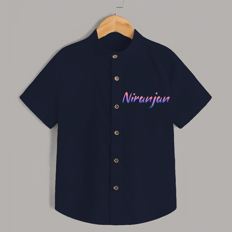 Personalized Name Shirt | Your Baby's Name in Every Stitch - NAVY BLUE - 0 - 6 Months Old (Chest 23")
