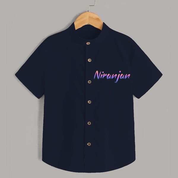 Personalized Name Shirt | Your Baby's Name in Every Stitch - NAVY BLUE - 0 - 6 Months Old (Chest 23")