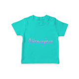 Baby's Name on T-Shirt for a Unique Keepsake - TEAL - 0-5 Months Old (Chest 17")