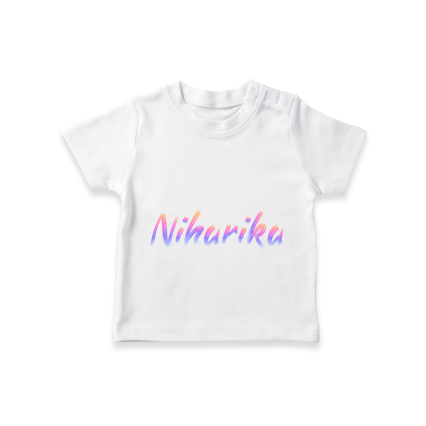 Personalized Name T-Shirt | Your Baby's Name in Every Stitch - WHITE - 0-5 Months Old (Chest 17")