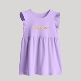 Cutest Baby Frock Ever | Personalized with Your Baby's Name - LILAC - 0 - 3 Months Old (Chest 17")