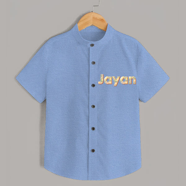 Cutest Shirt Ever | Personalized with Your Baby's Name - SKY BLUE - 0 - 6 Months Old (Chest 23")