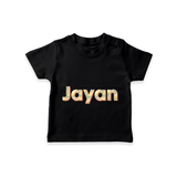 Custom Baby Name T-Shirt for Special Moments - BLACK - 0-5 Months Old (Chest 17")