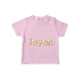 Custom Baby Name T-Shirt for Special Moments - PINK - 0-5 Months Old (Chest 17")