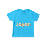 Custom Baby Name T-Shirt for Special Moments - SKY BLUE - 0-5 Months Old (Chest 17")