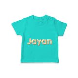 Custom Baby Name T-Shirt for Special Moments - TEAL - 0-5 Months Old (Chest 17")