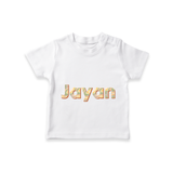 Custom Baby Name T-Shirt for Special Moments - WHITE - 0-5 Months Old (Chest 17")