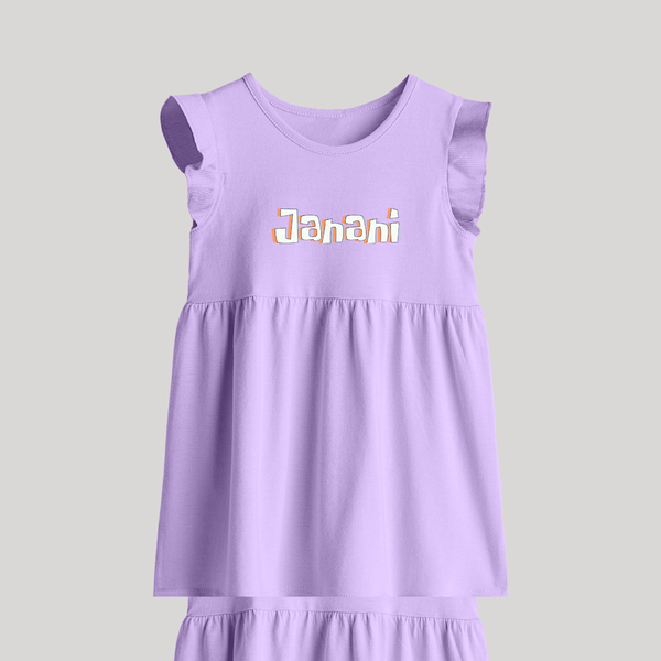 Custom Name Baby Frock | Make It Personal and Adorable - LILAC - 0 - 3 Months Old (Chest 17")