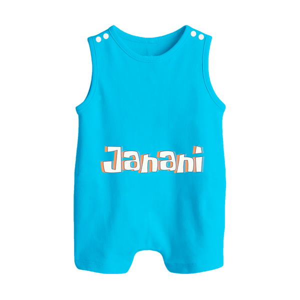 Custom Name Romper Suit / Sleeveless Romper | Make It Personal and Adorable - SKY BLUE - 0 - 5 Months Old (Chest 18")