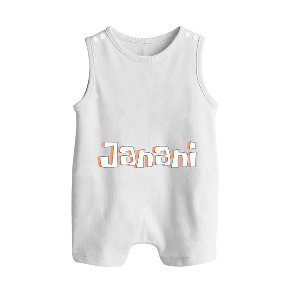 Custom Name Romper Suit / Sleeveless Romper | Make It Personal and Adorable - WHITE - 0 - 5 Months Old (Chest 18")