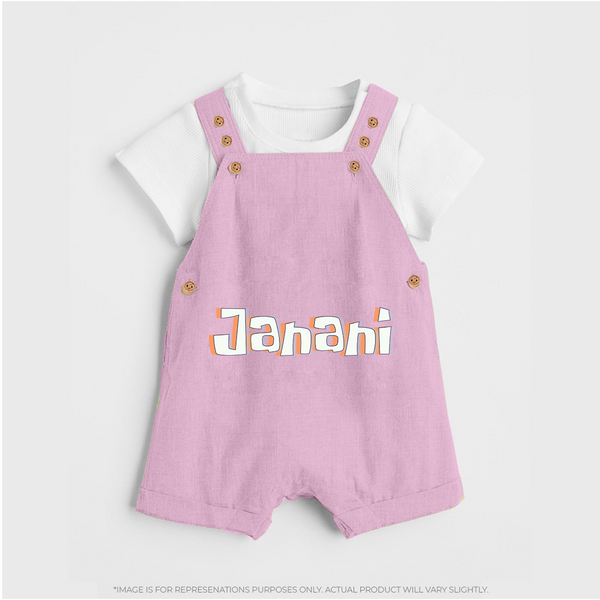 Custom Name Dungaree Set | Make It Personal and Adorable - BABY PINK - 0 - 5 Months Old (Chest 18")