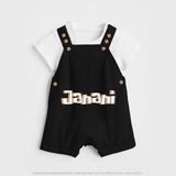 Custom Name Dungaree Set | Make It Personal and Adorable - BLACK - 0 - 5 Months Old (Chest 18")