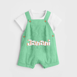Custom Name Dungaree Set | Make It Personal and Adorable - GREEN - 0 - 5 Months Old (Chest 18")