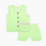 Custom Name Jabla Set | Make It Personal and Adorable - PASTEL GREEN - 0 - 3 Months Old (Chest 9.8")