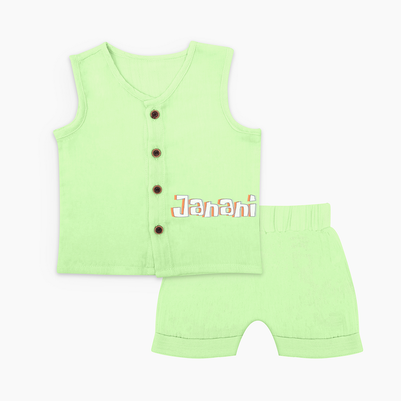 Custom Name Jabla Set | Make It Personal and Adorable - PASTEL GREEN - 0 - 3 Months Old (Chest 9.8")