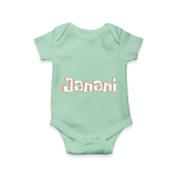 Custom Name Romper / Onesie | Make It Personal and Adorable - MINT GREEN - New Born (Chest 14")