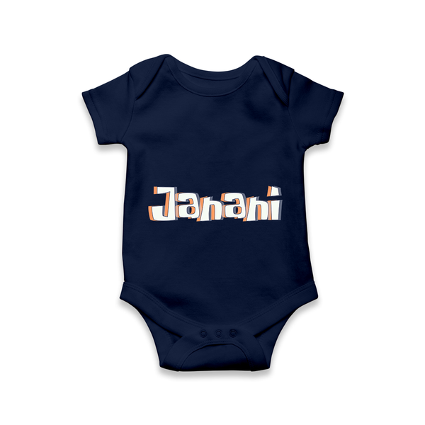 Custom Name Romper / Onesie | Make It Personal and Adorable - NAVY BLUE - New Born (Chest 14")
