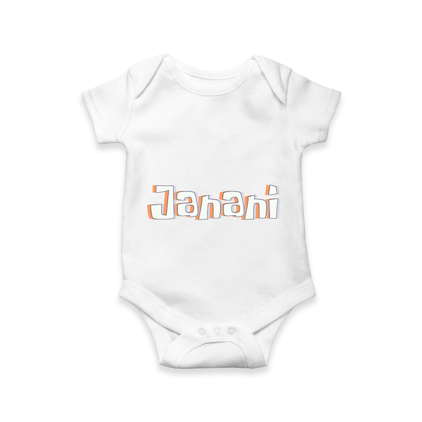 Custom Name Romper / Onesie | Make It Personal and Adorable - WHITE - New Born (Chest 14")