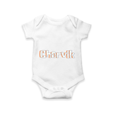 Personalized Baby Romper with Name Design - WHITE - 0 - 3 Months Old (Chest 16")