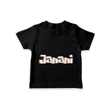 Custom Name T-Shirt | Make It Personal and Adorable - BLACK - 0-5 Months Old (Chest 17")