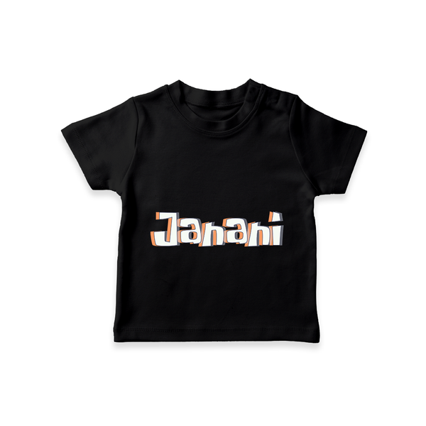 Custom Name T-Shirt | Make It Personal and Adorable - BLACK - 0-5 Months Old (Chest 17")