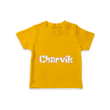 Personalized Baby T-Shirt with Name Design - CHROME YELLOW - 0-5 Months Old (Chest 17")