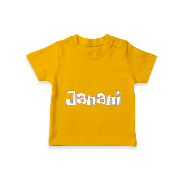 Custom Name T-Shirt | Make It Personal and Adorable - CHROME YELLOW - 0-5 Months Old (Chest 17")