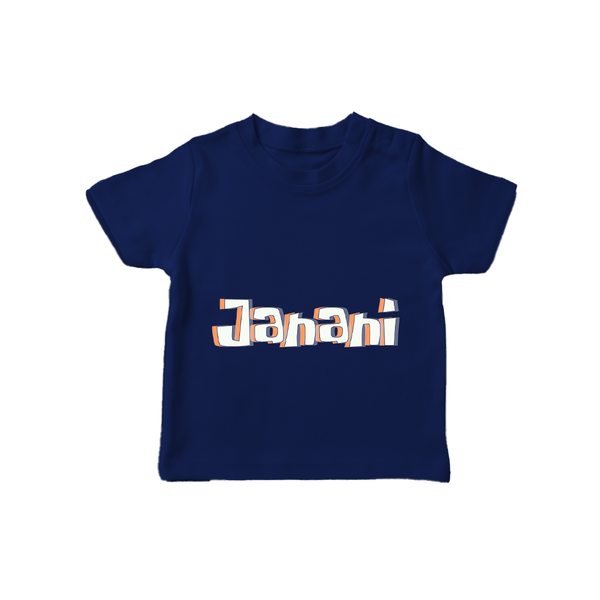 Custom Name T-Shirt | Make It Personal and Adorable - NAVY BLUE - 0-5 Months Old (Chest 17")